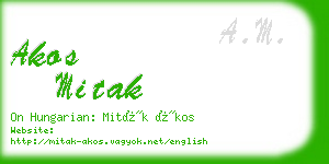 akos mitak business card